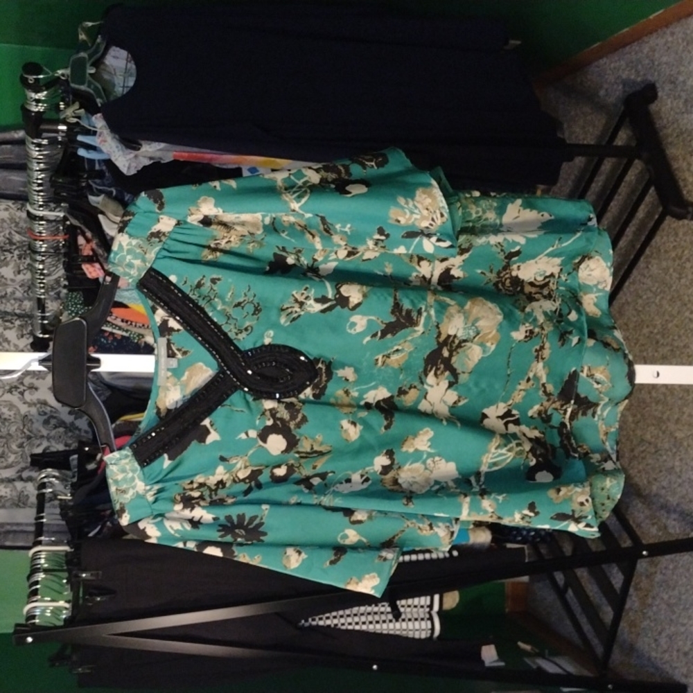 NY collection, XL, green flower print